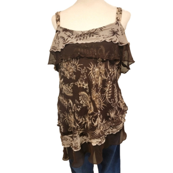 SEPARATES Asymmetrical SleevelessTop Size L - Picture 1 of 5